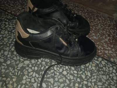 Black High sole Girl shoes