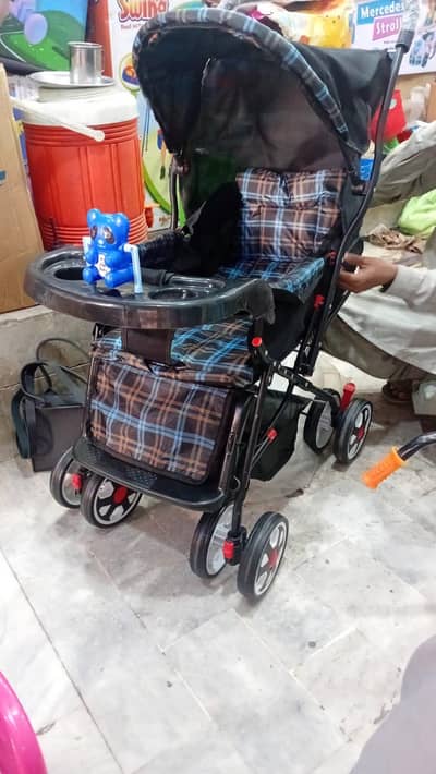 Baby Pram Stroller Trolley - Foldable & Clean Condition