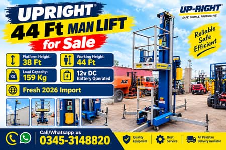 UPRIGHT UL-38 44 Ft Vertical Mast Lift, Man Lift, Scissor Lift 4 Sale