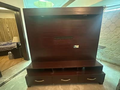 Mohkam Brown TV Media Wall – Excellent Condition