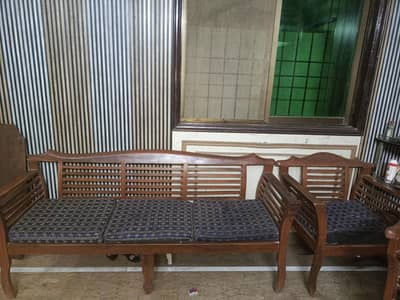 wooden sofa