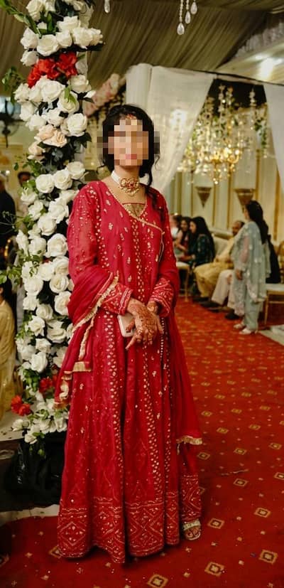 beautiful pink chiffon party wear or wedding maxi