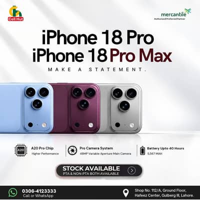 iPhone 18 Pro & Pro Max With Charger Are Now Available at Cell Hut!