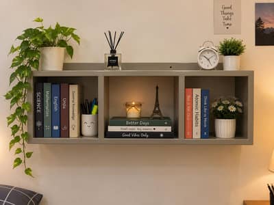 Wall-Mounted 3-Section Display Shelf
