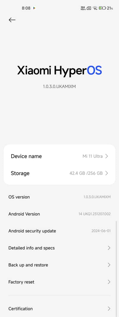 Xiaomi Mi 11 Ultra