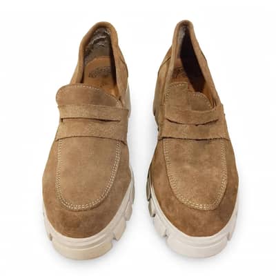 Brown Suede Chunky Loafers Size 36 Imported Like New