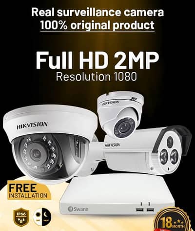 CCTV HIKVISION DAHUA 2 Camera 1080p 2 mp 4 channel dvr online security