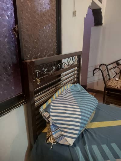 IRON BED WITH MATTRESS