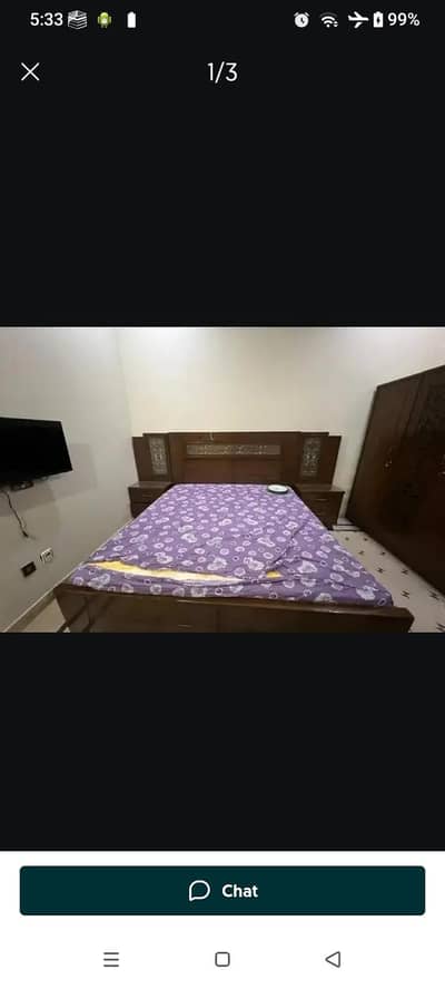 BED AND DRASING Table And Almari