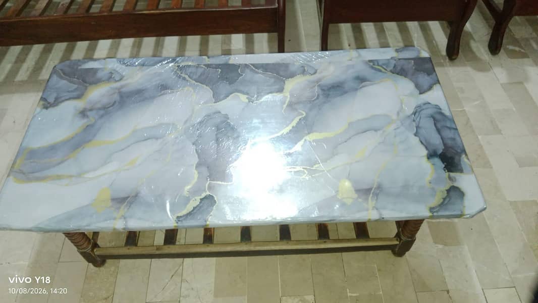 5 seater sofa with table 6