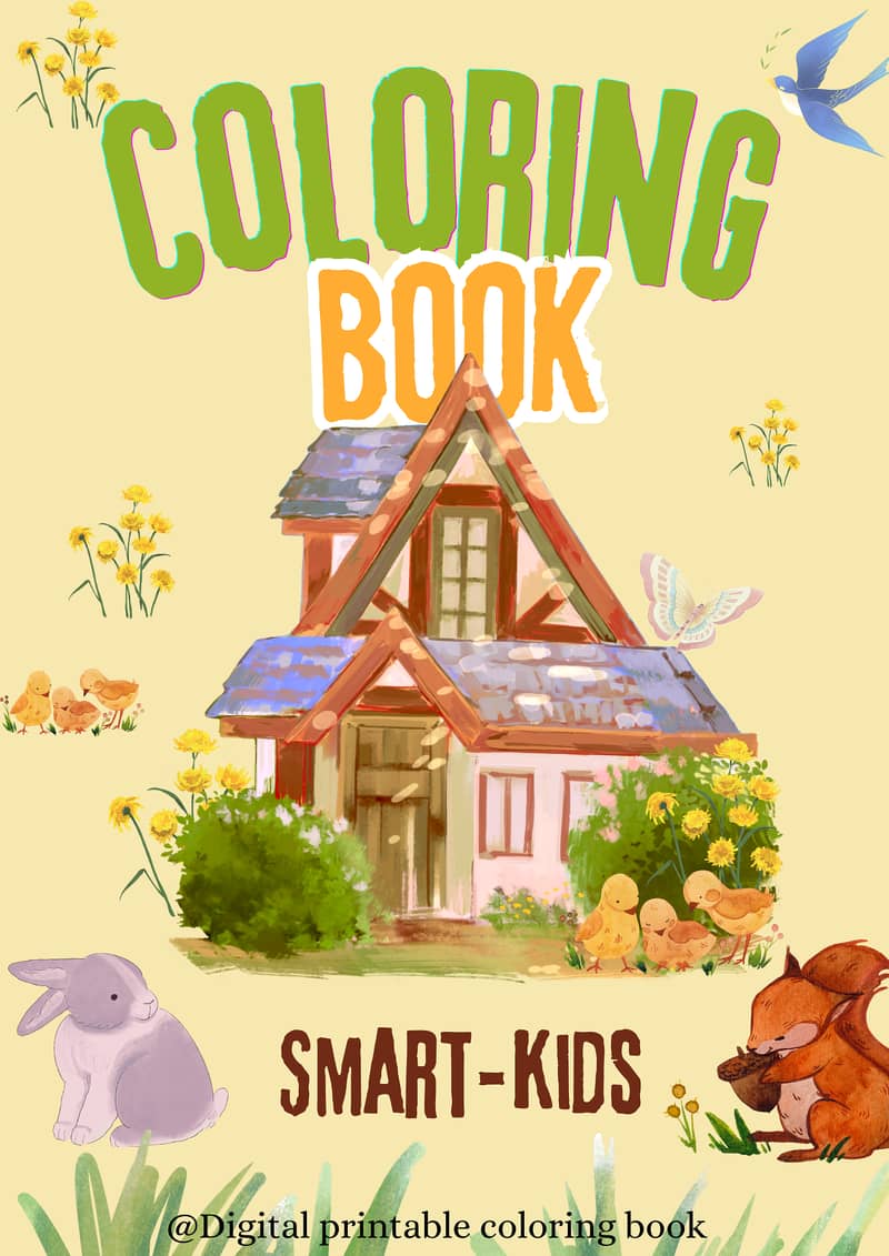 Cute Characters Coloring Book for Kids (PDF Printable) - Books - 1120389054