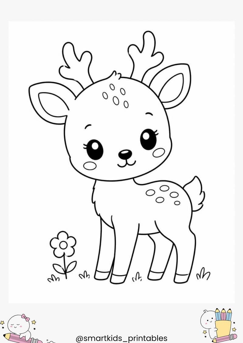 Cute Characters Coloring Book for Kids (PDF Printable) - Books - 1120389054