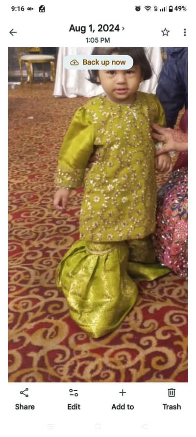 10/10 beautiful color garara or shirt 2year baby girl