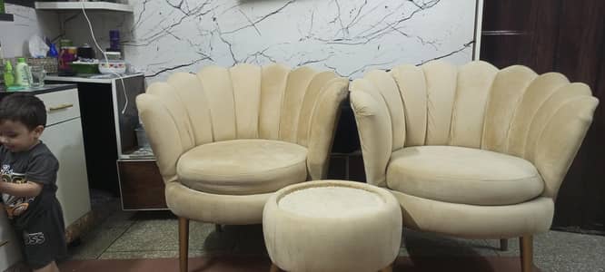 Coffee sofa chair set with table