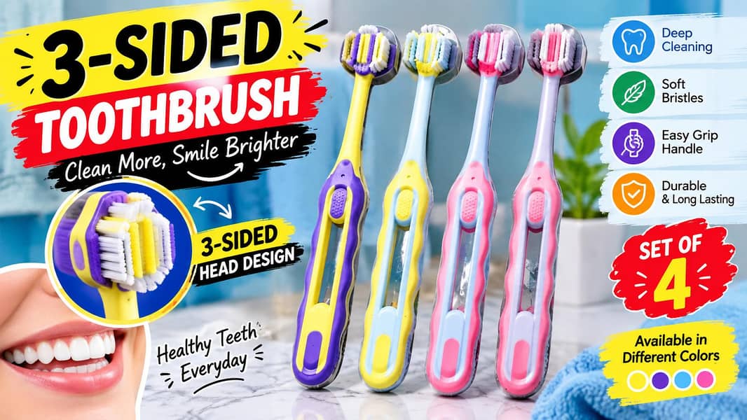 3 sided Toothbrush 0