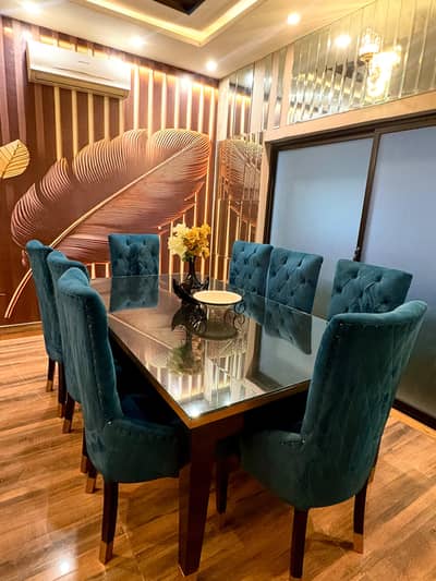 8 chairs dining table