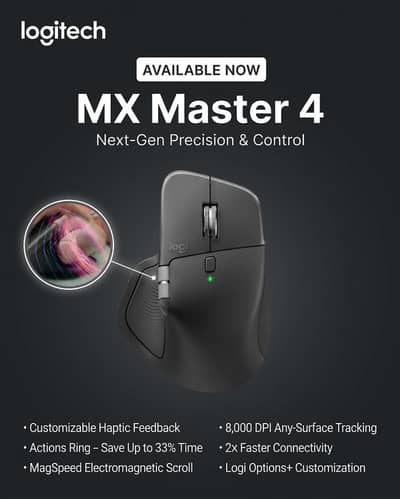 LOGITECH MX MASTER 4 BOX PACK WITH 1YEAR WARRANTY