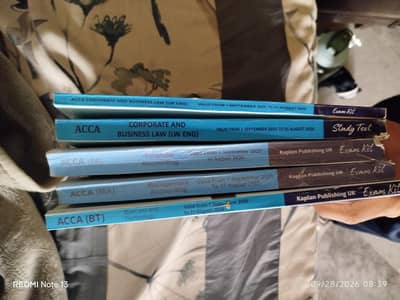 kaplan acca bt,ma,fa,lw exam kits + lw study kit