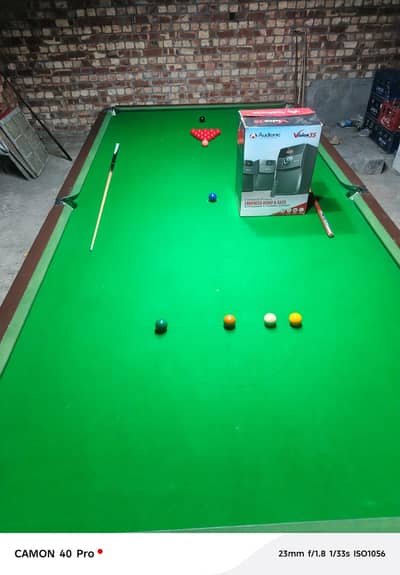 Full Standard Snooker Table with Balls & 2 Sticks – Complete Set