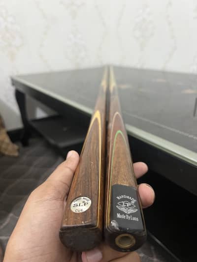 Hand Made LP & SLP cues with chalk catcher for sale