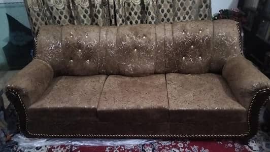 Brand New Brown Sofa Set | 3 Seater + 2 Single | Molty Foam Seats