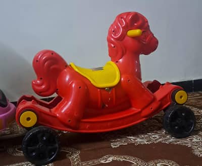 kids Wheel and Seasaw horse