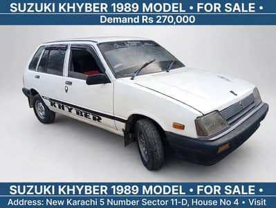 Suzuki Khyber Model 1989 smart card and biometric Available only petro