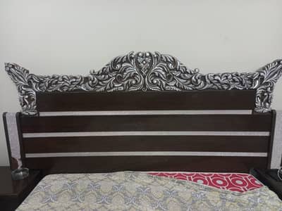 Bed set complete with mattress side tables wardrobe