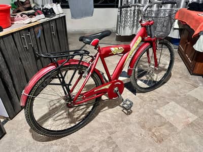 Red Bicycle for Sale – Front Basket & Rear Carrier