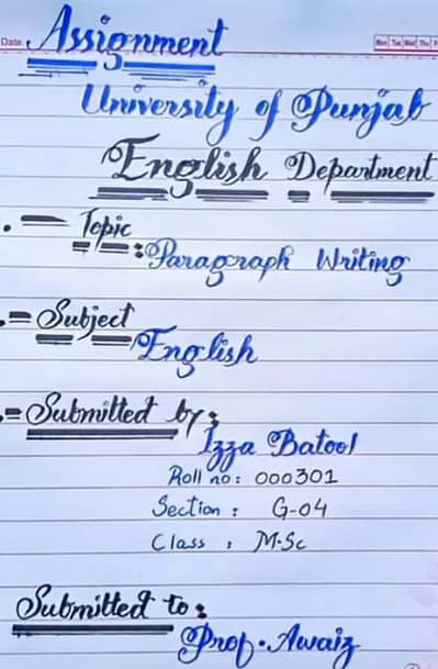 Assignment work
