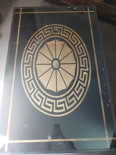 Black & Gold Coffee Table with Storage for sale in cheap price
