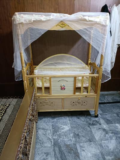 wooden cot