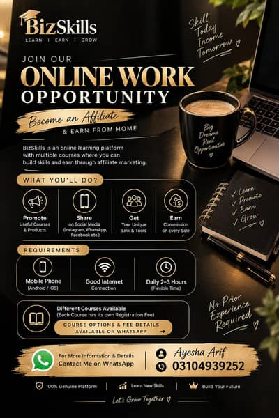 Online work opportunity