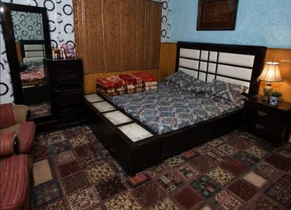 king-size bed with foam Metress sides tables dressing table
