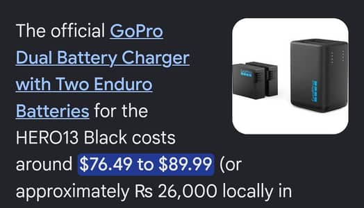 Gopro hero 13 original 2 batteries + 2in1 charger kit