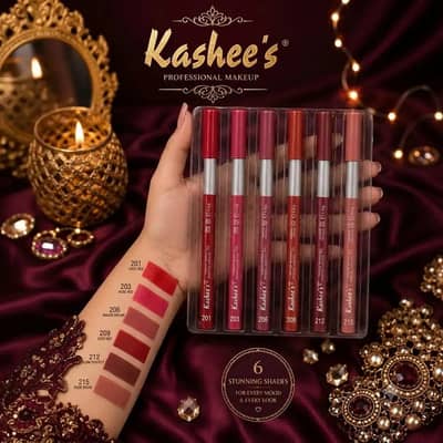 Kashee's Professional Lip Liner Pencil Set – 6 Stunning Shades