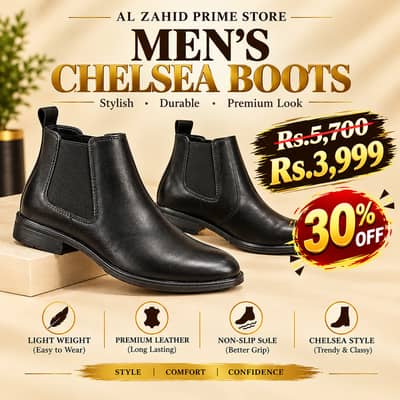 MEN’S CHELSEA BOOTS BLACK
