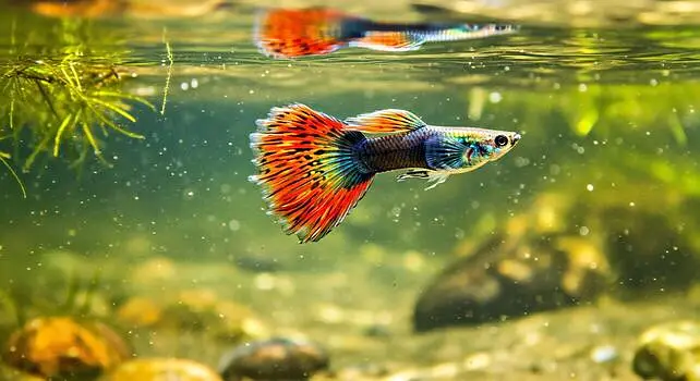 Guppy shrimps & plants available