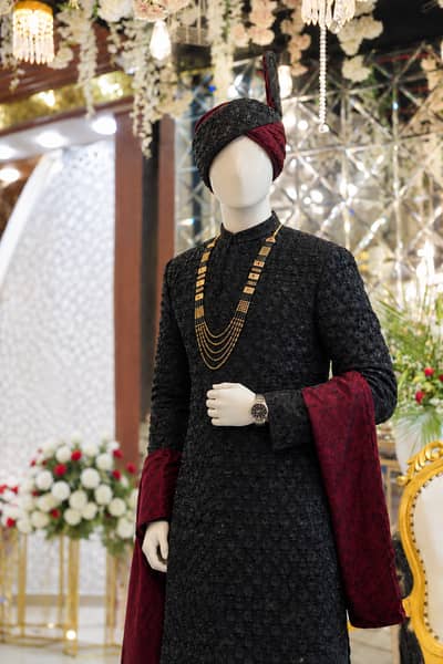 Black Embroudered Sherwani
