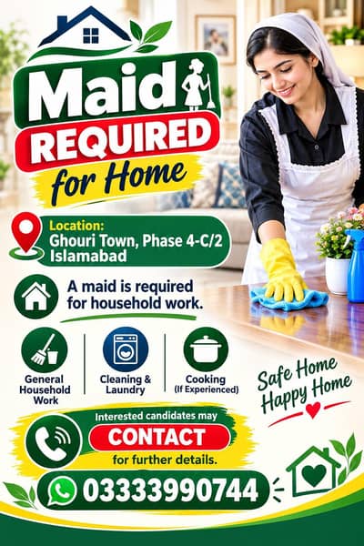 female maid required