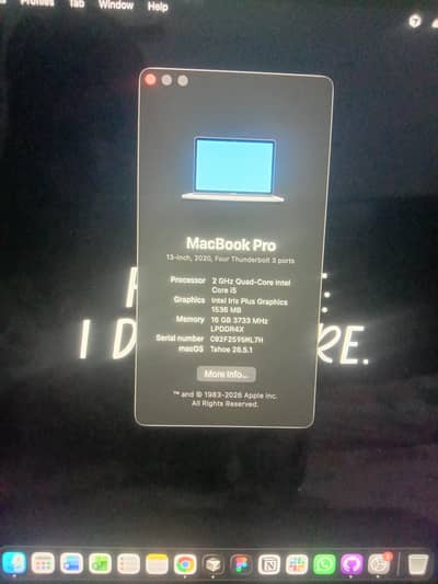 Macbook pro 2020 ! 4 thunderbolt 3 ports ! Touchbar