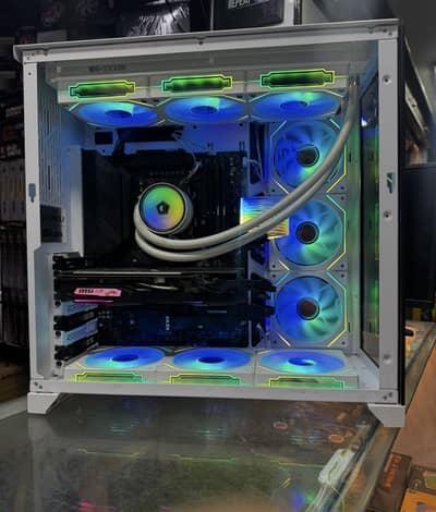 lian li o11 dynamic with 9 fans