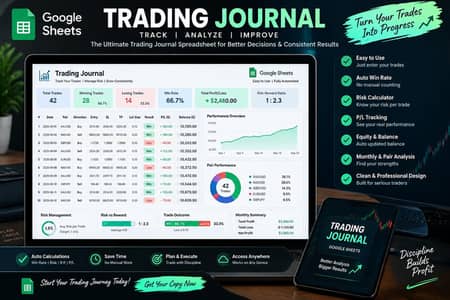 Professional Trading Journal in Google Sheets
