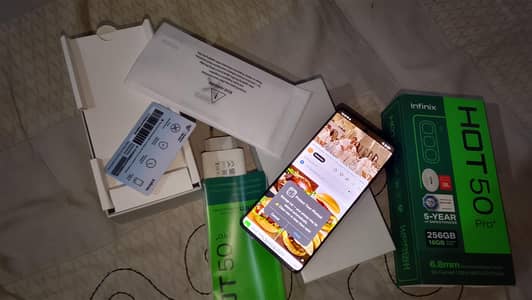 Infinix Hot 50 Pro Plus complete box
