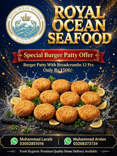 seafood items fresh , frozen & ready to cook available