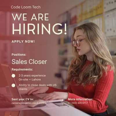 We're Hiring a Sales Closer | Code Loom Tech