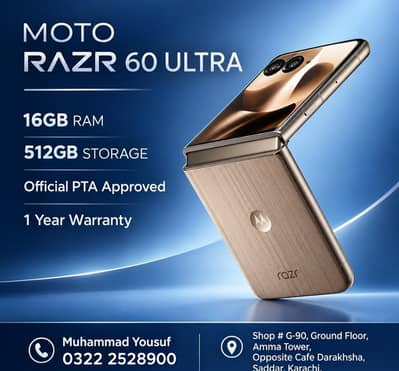 Moto RAZR 60 Ultra 5G 16/512 Official PTA Approved