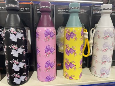 Colorful Vacuum Flask Water Bottle 500ml - Stay Hot & Cold, Brand New