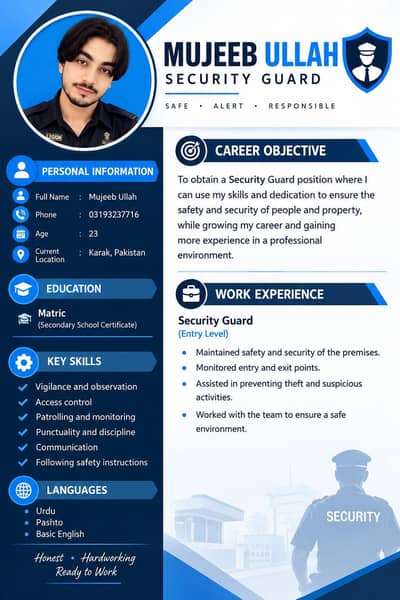Security guard job need 4 years experience height 6 fit#