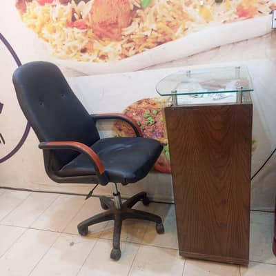 counter with chair